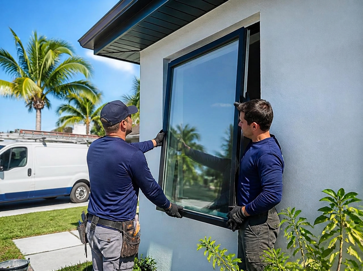 Professional window installation technician in Port St. John FL